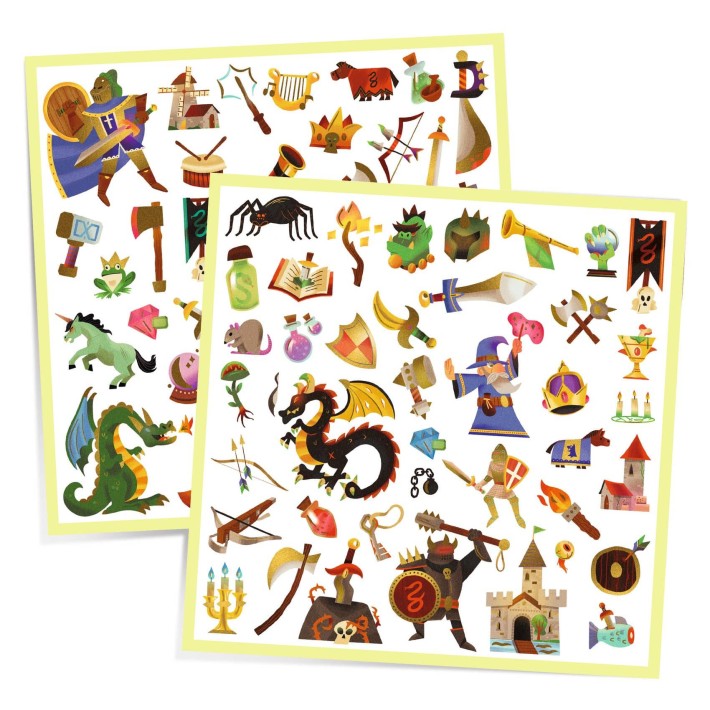djeco stickers - middeleeuwse fantasie