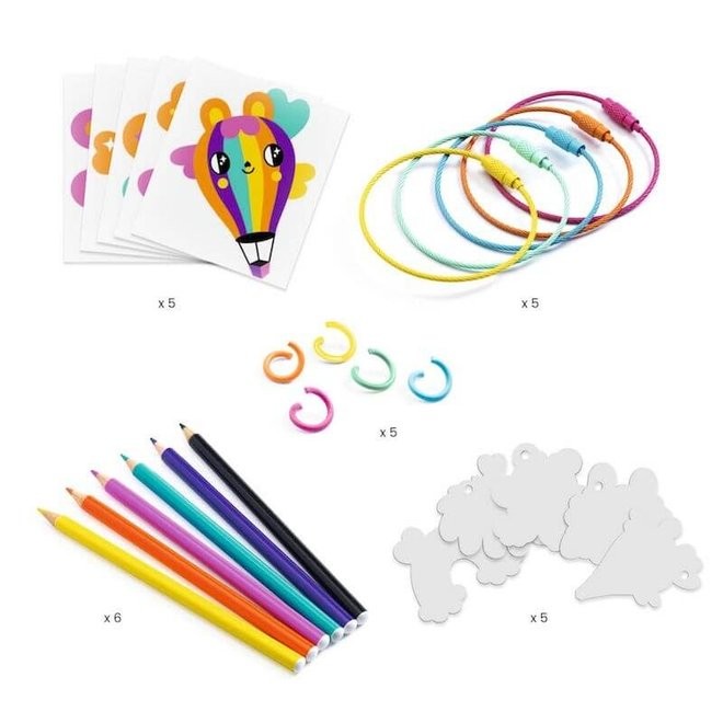 djeco sleutelhangers maken - kawaii