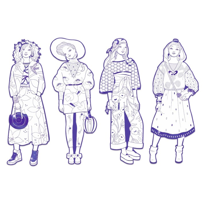 djeco les demoiselles colouring page - zaho & friends