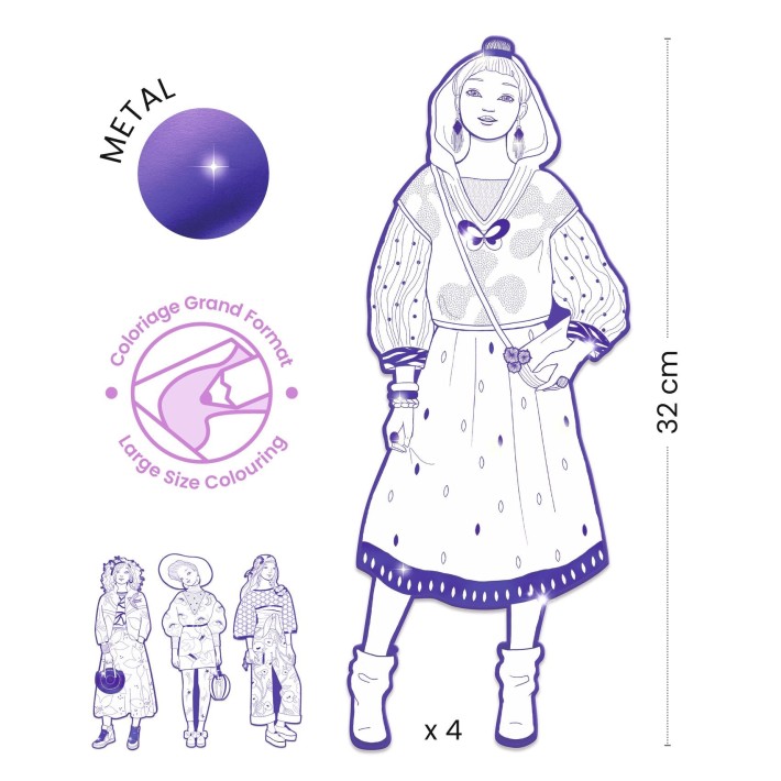 djeco les demoiselles colouring page - zaho & friends