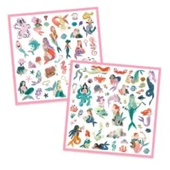 djeco stickers - sparkling mermaids