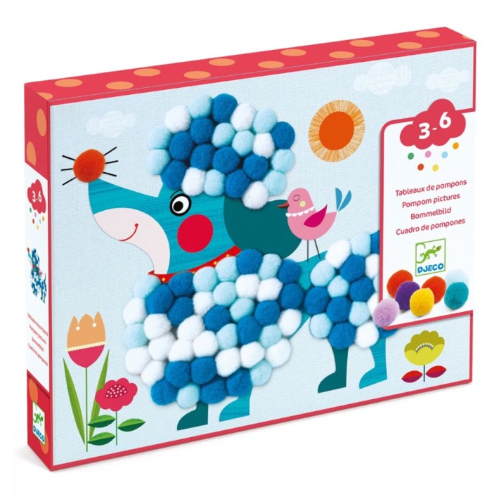 djeco pompon schilderijtjes -honden | Kinderfeestwinkel | Speelgoedwinkel | Feestwinkel | Kinderwinkel | Amsterdam