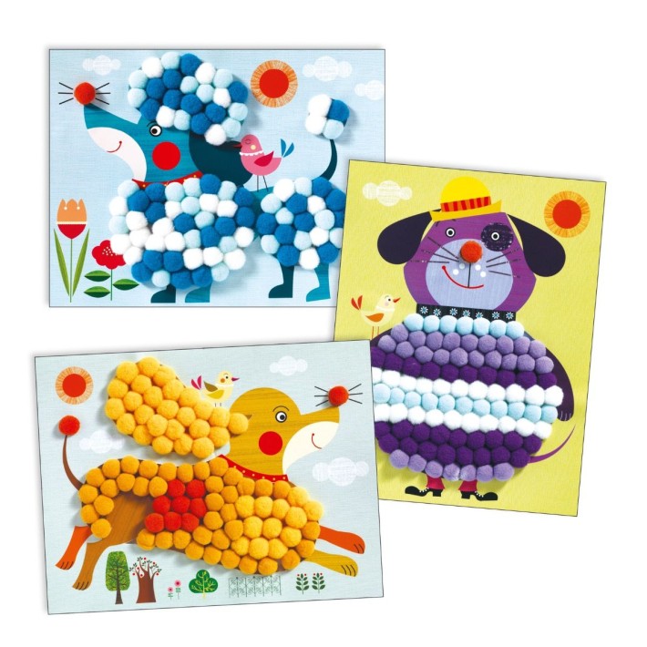 djeco pompon art - dogs