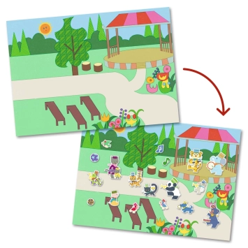 djeco herbruikbare stickers - fanfare