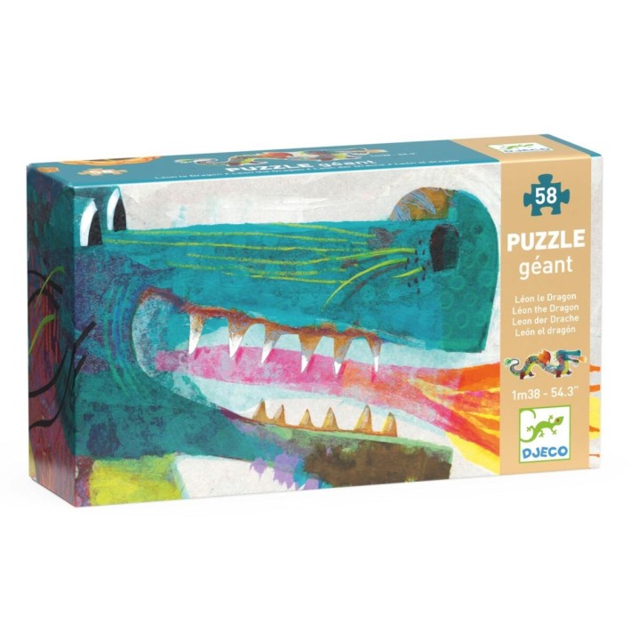 djeco puzzel - leon de draak (58 st) | Kinderfeestwinkel | Speelgoedwinkel | Feestwinkel | Kinderwinkel | Amsterdam