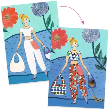 djeco knutselset aankleedpoppetjes - wax trend