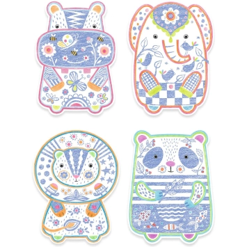 djeco magische kleurplaten - wild animals