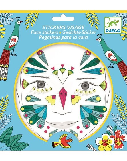 djeco face stickers - bird