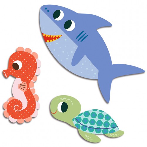 djeco stickers - sea animals