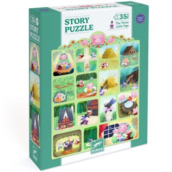 djeco story puzzel - three little pigs | Kinderfeestwinkel | Speelgoedwinkel | Feestwinkel | Kinderwinkel | Amsterdam