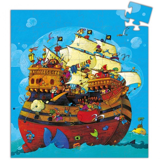 djeco puzzel - het schip van roodbaard (54 st)