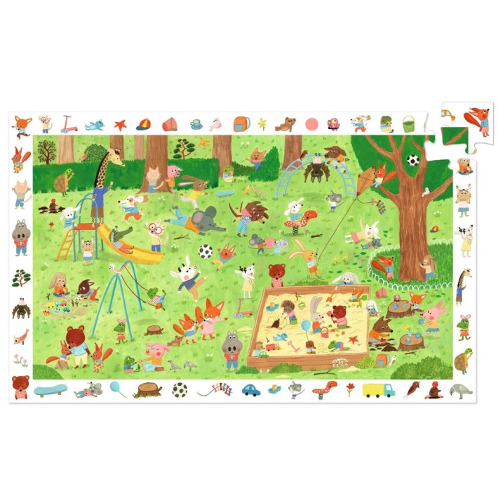 djeco puzzle oberservation - little friends garden (35 pcs)