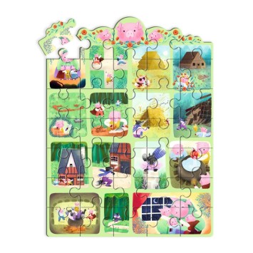 djeco story puzzel - three little pigs