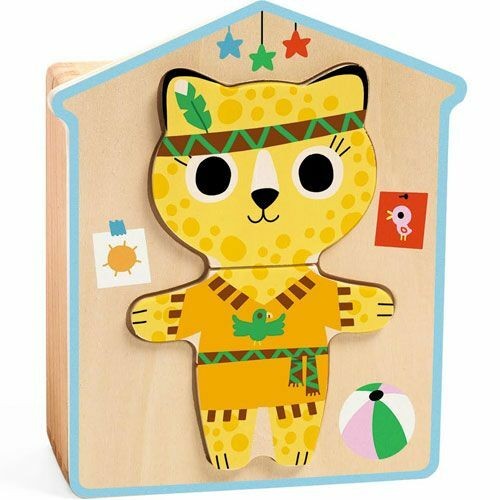 djeco houten puzzel - aankleedmix