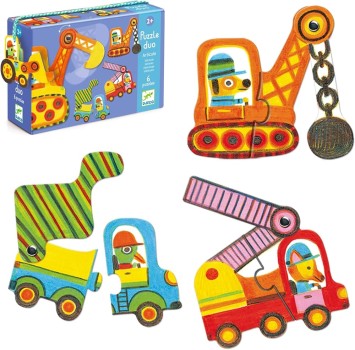 djeco duo puzzle - construction