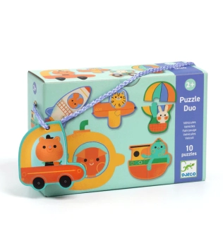 djeco duo puzzel - voertuigen | Kinderfeestwinkel | Speelgoedwinkel | Feestwinkel | Kinderwinkel | Amsterdam