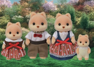 sylvanian families caramel dog family