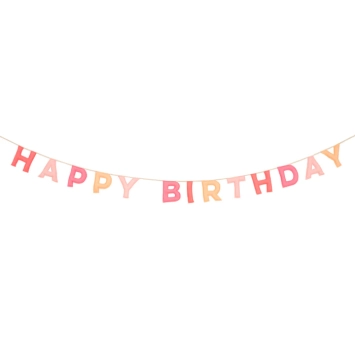 meri meri pink happy birthday felt garland | Kinderfeestwinkel | Speelgoedwinkel | Feestwinkel | Kinderwinkel | Amsterdam