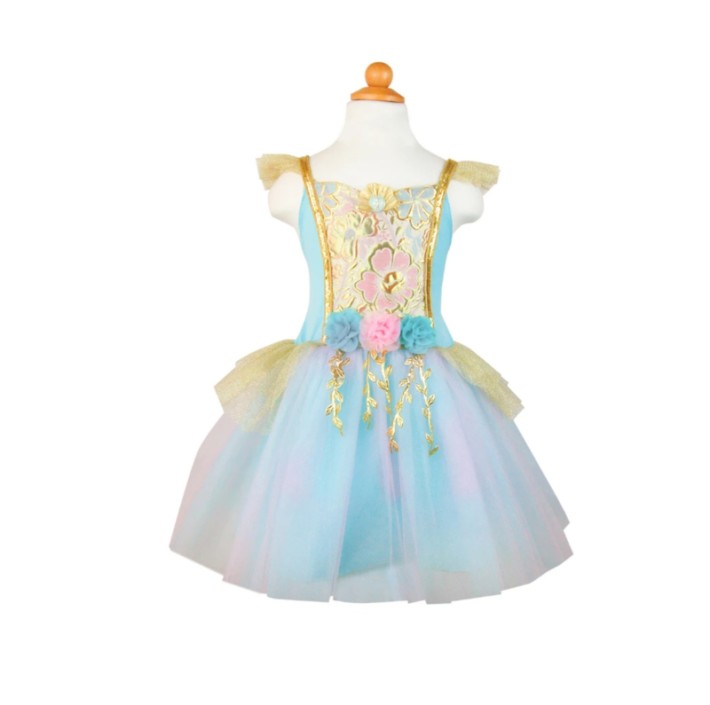 mermalicious dress with tail - pastel/aqua (5-6 jr)