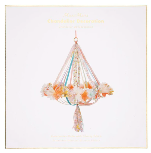 meri meri floral fabric chandelier