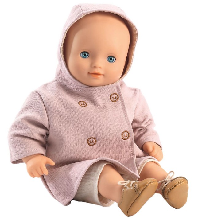 djeco doll clothes pomea - brown shoes