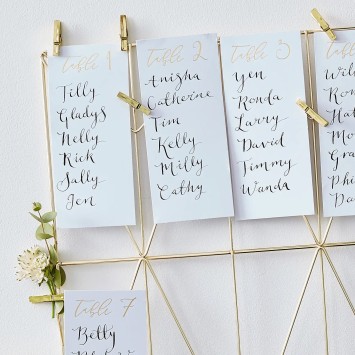 wedding table plan kit - gold