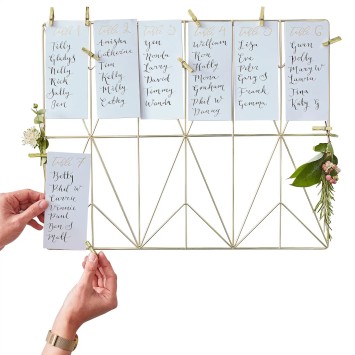 wedding table plan kit - gold
