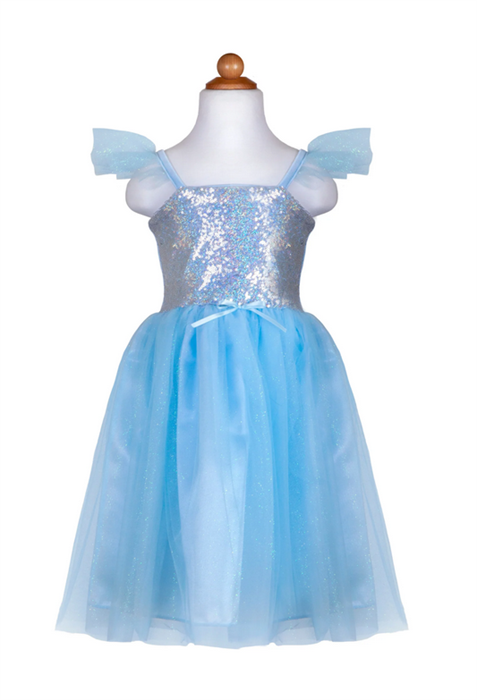 sequins princess dress - blauw (5-6 jr) 