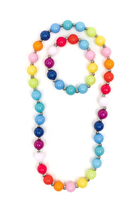 beaded bubblegum necklace & bracelet