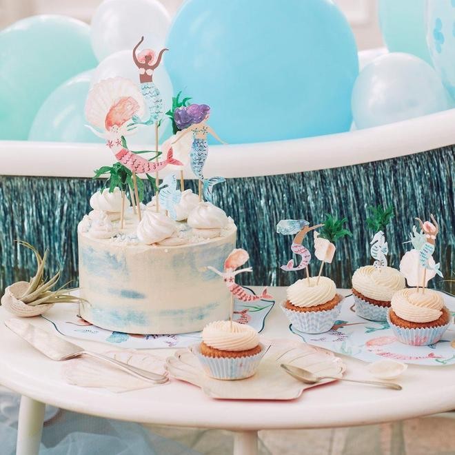 meri meri mermaid cake toppers