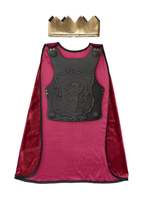 legendary knight cape, chest plate & crown (4-6 yrs)