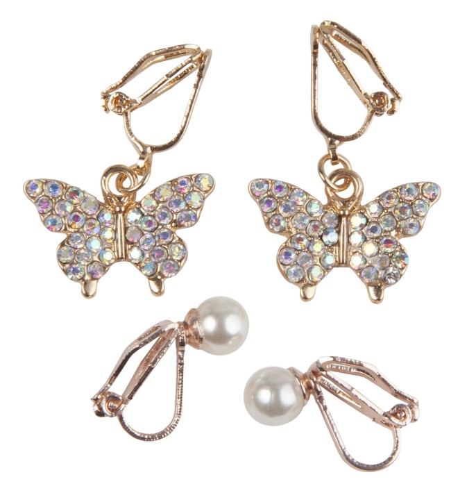 boutique butterfly clip on earrings