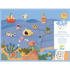 djeco herbruikbare stickers - summertime | Kinderfeestwinkel | Speelgoedwinkel | Feestwinkel | Kinderwinkel | Amsterdam