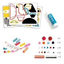 djeco creative box-activity kit - 6 savanna chic