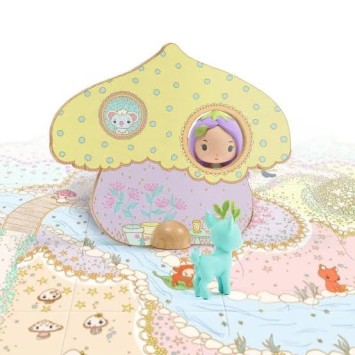 djeco tinyly - puzzl'up lily & polo, 24 pcs & 9 pcs