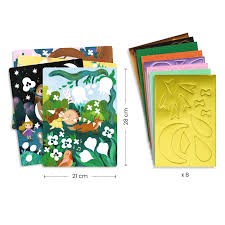 djeco knutselset zachte stickers - sprankelende feestdagen