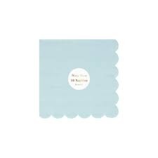 meri meri summer sky blue napkins, small