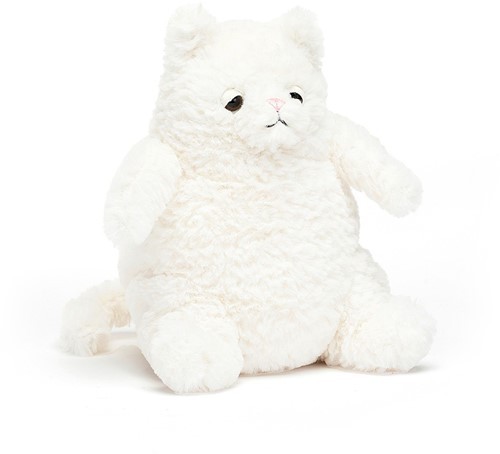 jellycat soft toy amore cat, small - cream
