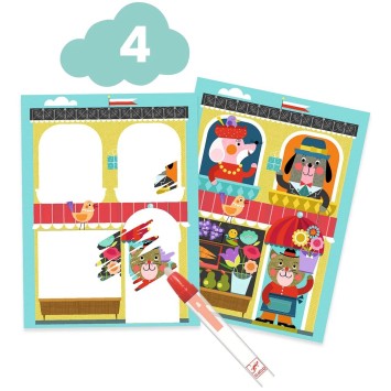djeco knutselset - de kat en zijn vriendjes | Kinderfeestwinkel | Speelgoedwinkel | Feestwinkel | Kinderwinkel | Amsterdam