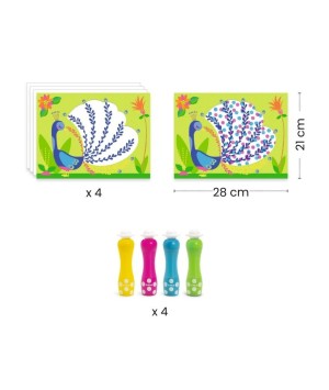 djeco kleuren met stippen