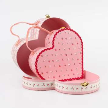 meri meri vintage rose heart suitcases (set of 2) | Kinderfeestwinkel | Speelgoedwinkel | Feestwinkel | Kinderwinkel | Amster