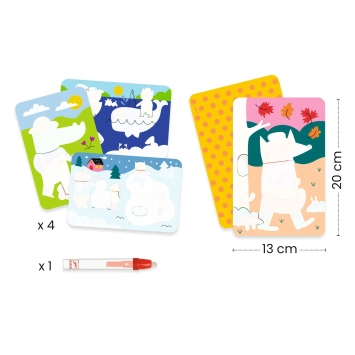 djeco magic colouring with water - seasons