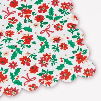 meri meri holly ditsy napkins, small