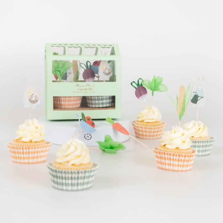 meri meri bunny greenhouse cupcake kit