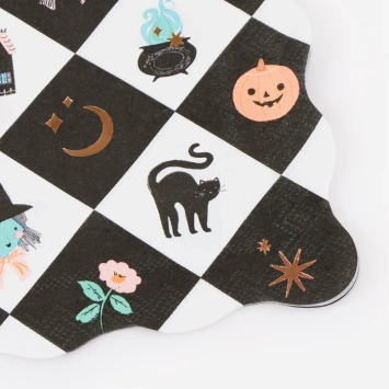 meri meri patchwork halloween napkins, small