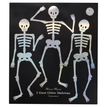 meri meri giant glitter jointed skeleton decorations