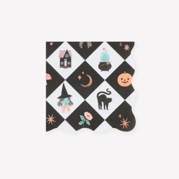 meri meri patchwork halloween napkins, small | Kinderfeestwinkel | Speelgoedwinkel | Feestwinkel | Kinderwinkel | Amsterdam