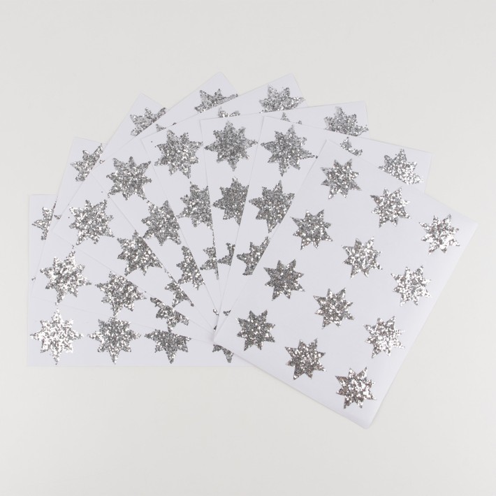 meri meri silver eco glitter star stickers