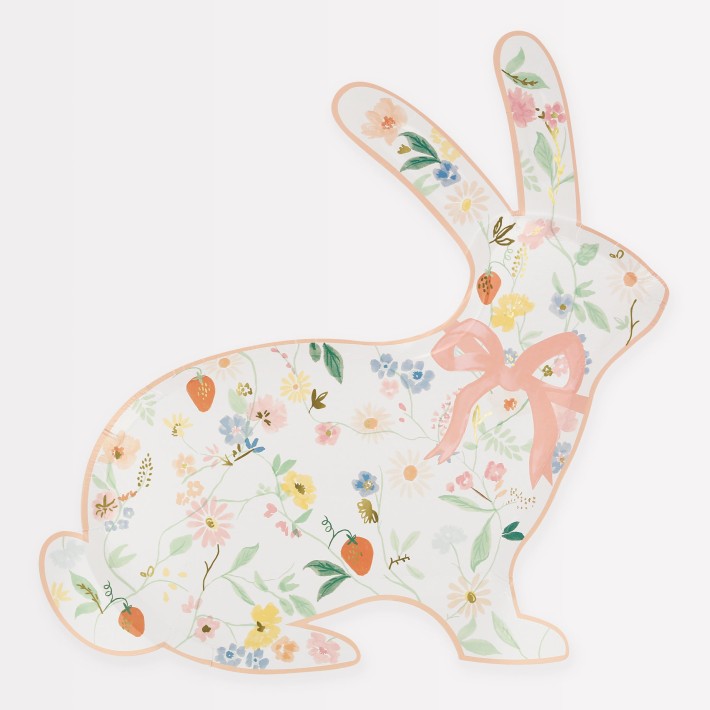 meri meri elegant floral bunny shaped plates | Kinderfeestwinkel | Speelgoedwinkel | Feestwinkel | Kinderwinkel | Amsterdam