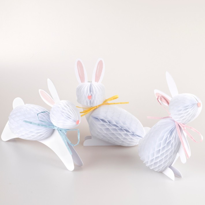 meri meri bunny honeycomb decorations